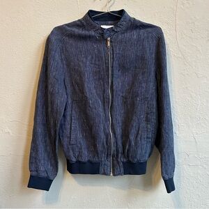 Denim & Flower Bomber Jacket